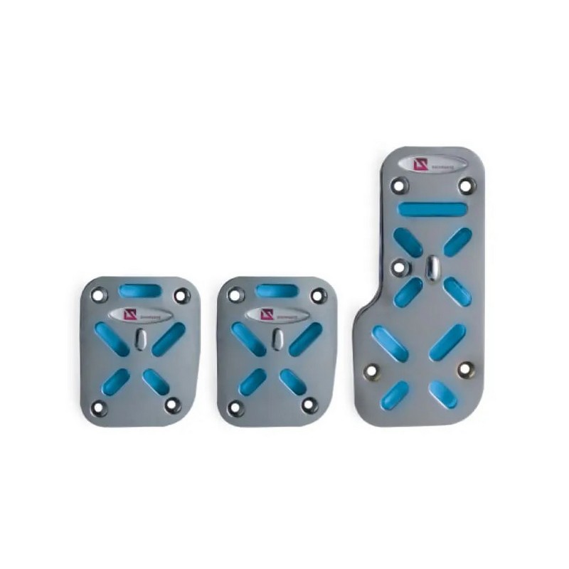 Pedaleira Esportiva Alumínio com Led Azul Shek Parts 09025