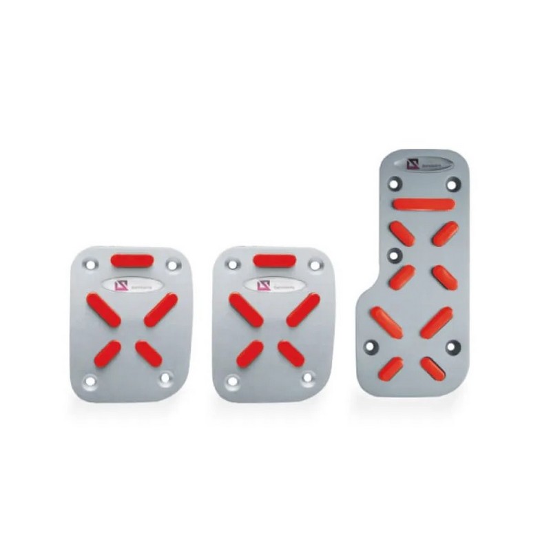 Pedaleira Esportiva de Alumínio Vermelho Shek Parts 09015