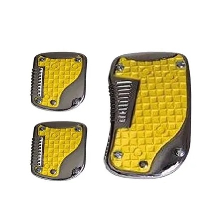 Pedaleira First Cromada/Amarelo Soparauto 1050AM