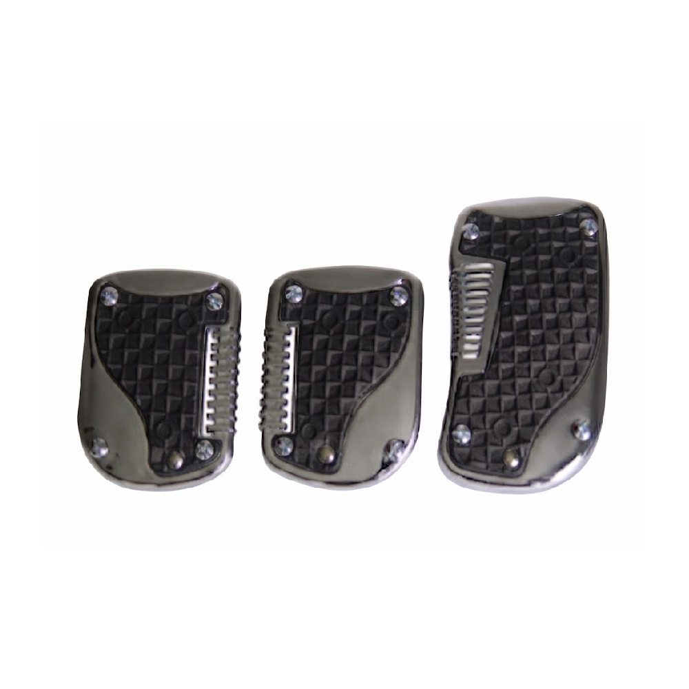 Pedaleira Modelo First Prata/Preto Soparauto 1060