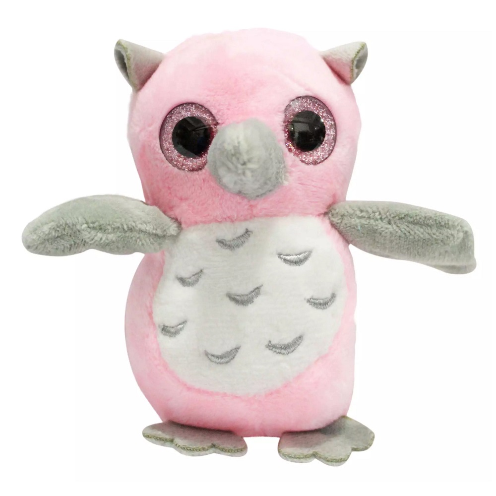 Pelúcia para Retrovisor Coruja Rosa 10cm Comix PC02