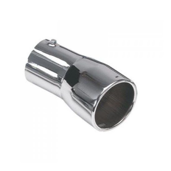 Ponteira de Escapamento Cromada 2.1/2 Pol. 200mm Curva Chanfrada Bepo M069A