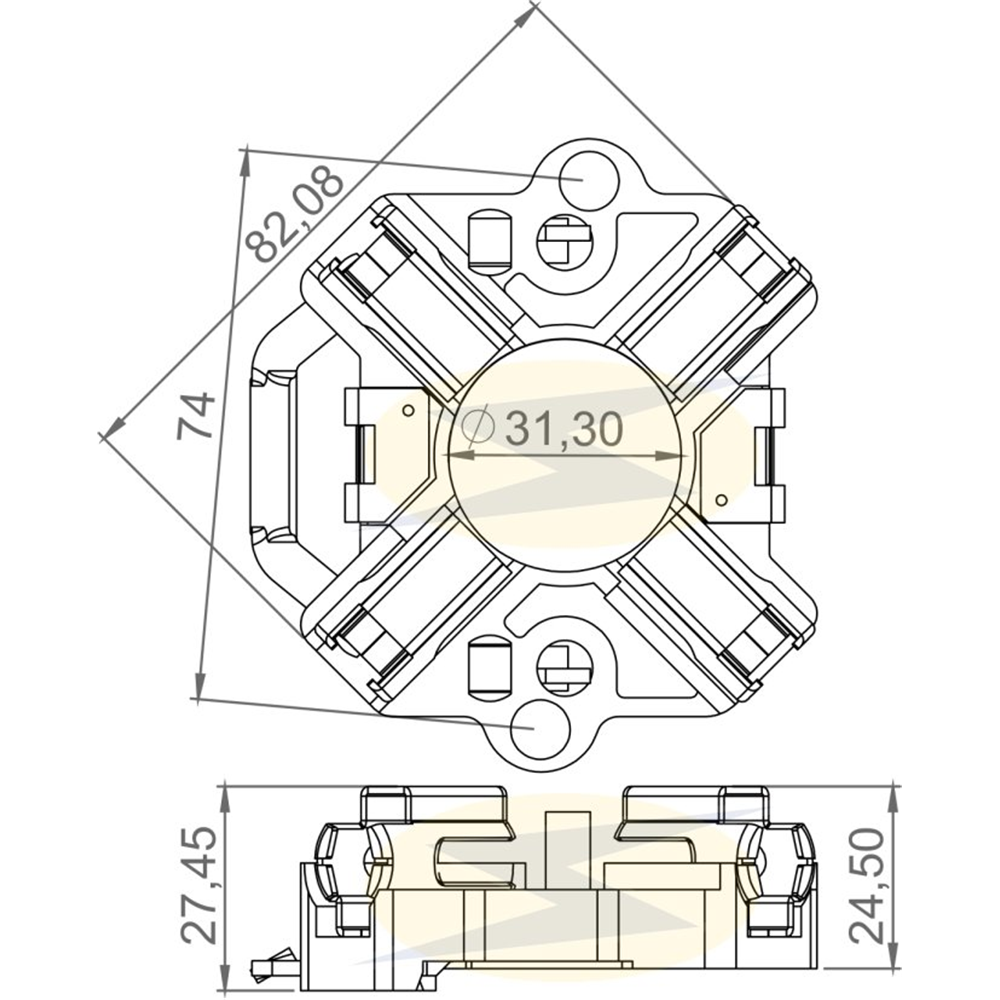 Porta Escovas do Motor de Partida Sistema Bosch Unifap UF11314