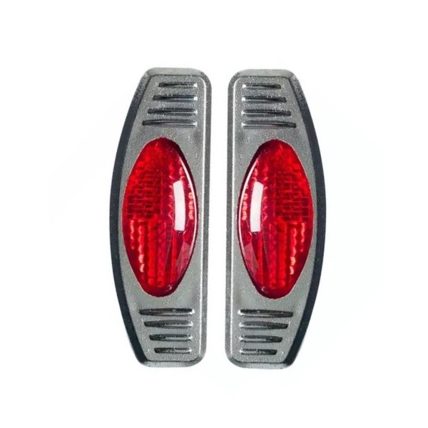 Protetor de Porta Luminoso Oval Simples com Base Cromada Vermelho Shek Parts 05005