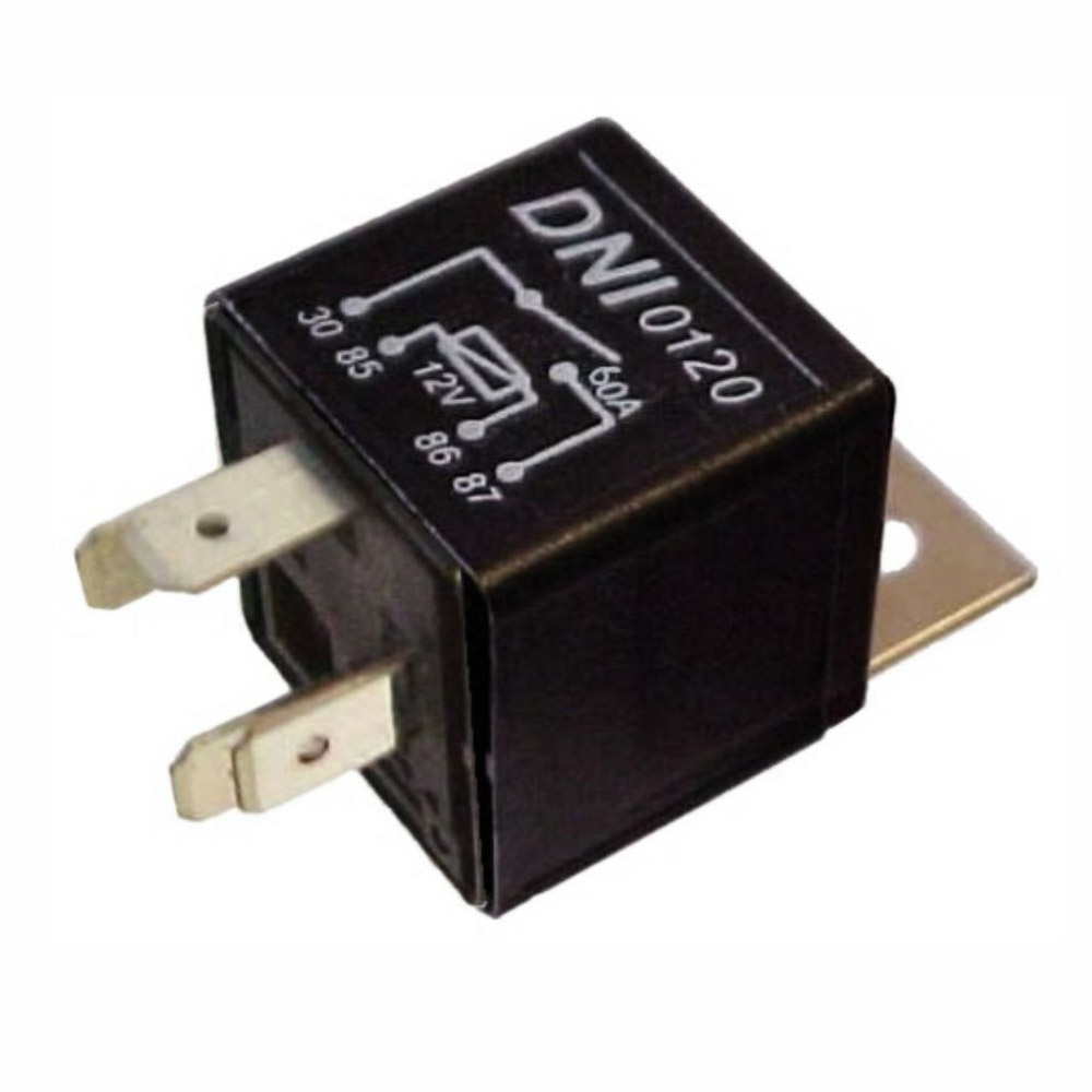 Relê Auxiliar com Suporte 4 Terminais 60Ah 12V DNI DNI0120