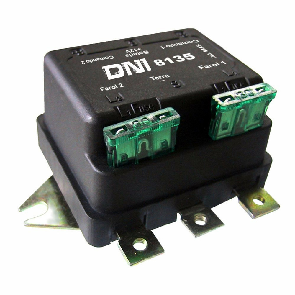 Relê Auxiliar Duplo para Lâmpadas de 100W 6 Terminais DNI DNI8135