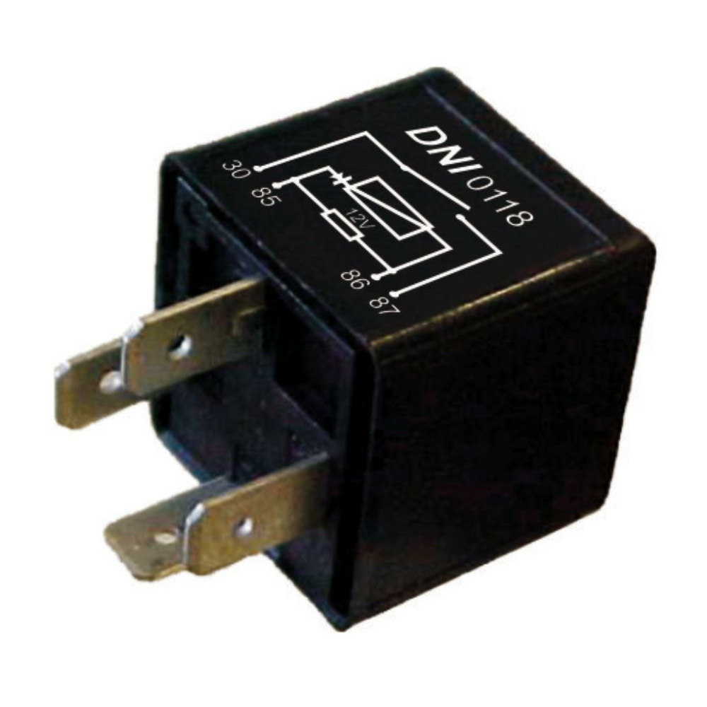 Relê Auxiliar sem Suporte 4 Terminais 40Ah 12V DNI DNI0118