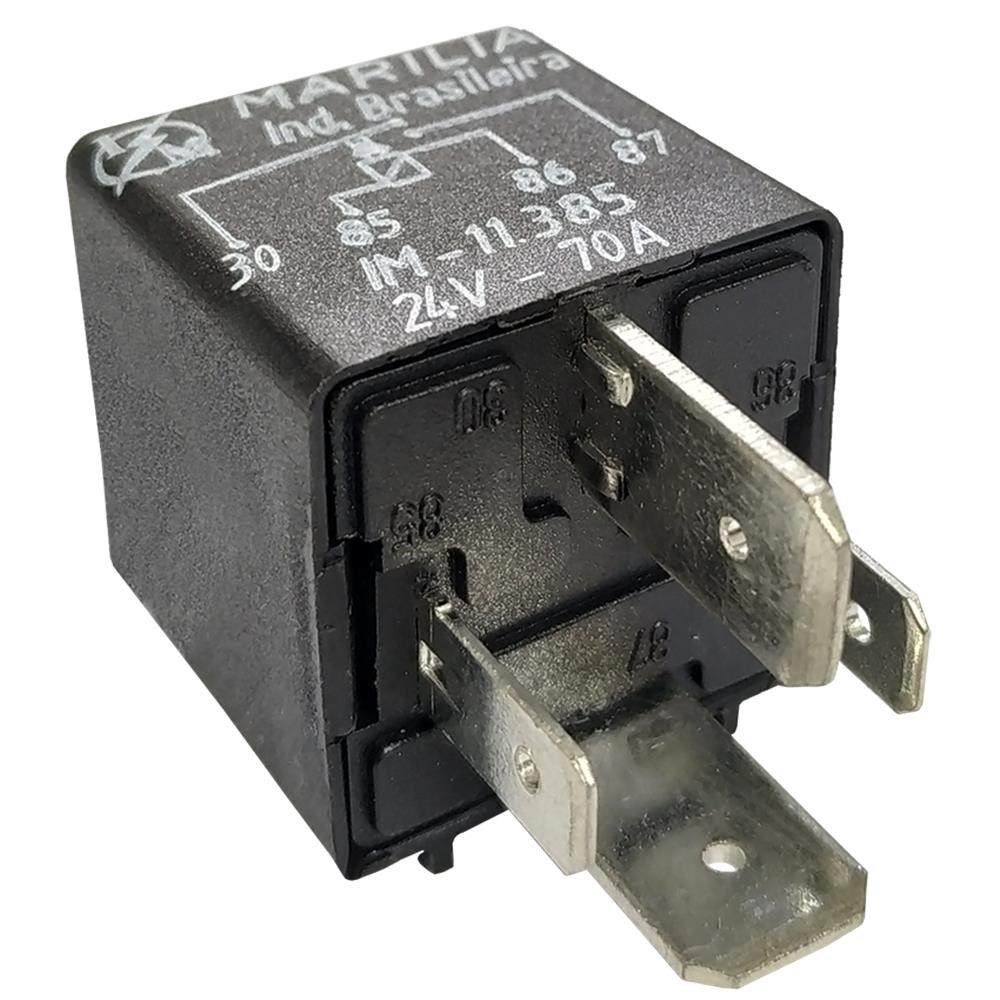 Relê Auxiliar Universal 4 Terminais 24V com Suporte Marilia IM11385