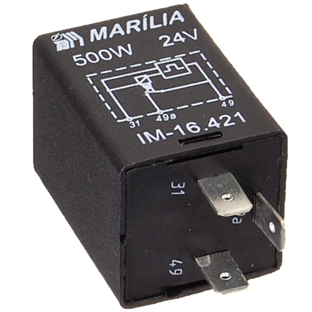 Relê do Pisca 24V 500W 3 Terminais com Suporte Marilia IM16421