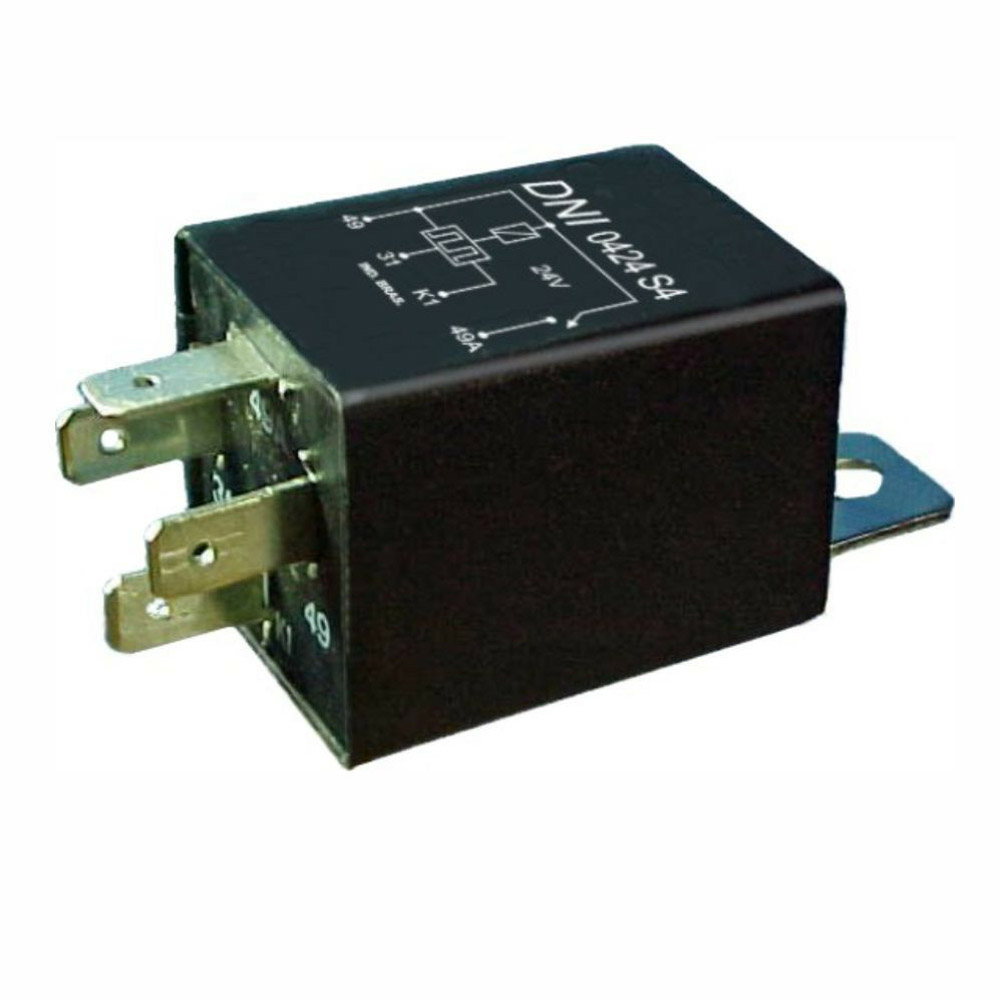 Relê do Pisca Universal 4 Terminais 24V 500W com Suporte DNI DNI0424S4