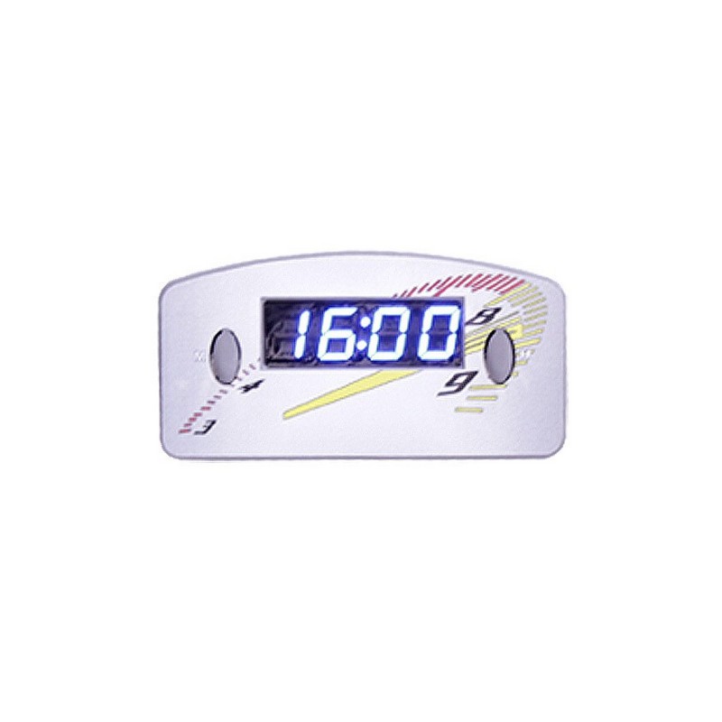 Relógio Automotivo Cinza com Visor Azul Modelo Conta Giro Serauto 09016