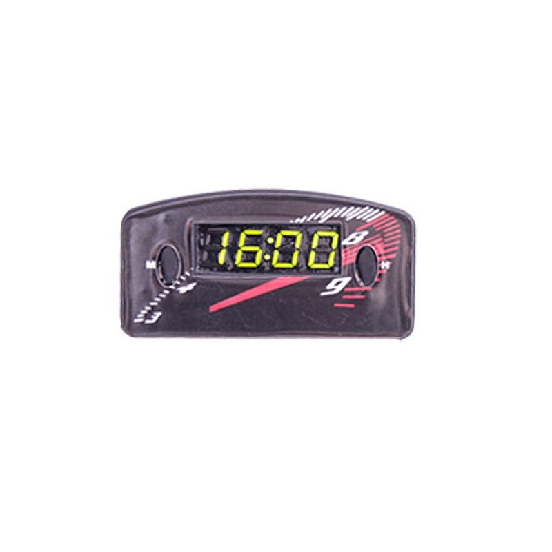 Relógio Automotivo Preto com Visor Verde Modelo Conta Giro Serauto 09008