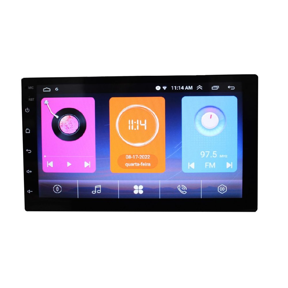 Reprodutor de Vídeo Multimidia 7 Pol. 2Din Usb/Auxiliar/Fm/Mirror/Gps KX3/GALTEC MP5DLUXANDROID