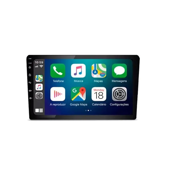 Reprodutor de Vídeo Multimidia 9 Pol. 1Din Usb/Auxiliar/Fm/Bluetooth Roadstar Brasil RS7009BR