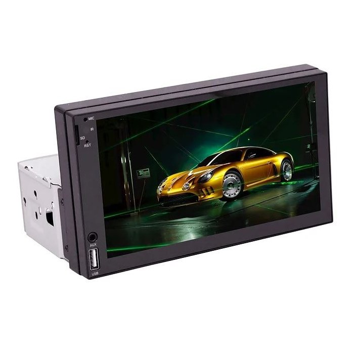 Reprodutor de Vídeo Universal Mp5 7 1 Din Usb/Bluetooth/Auxiliar/Fm/Mirror H Tech HT2700