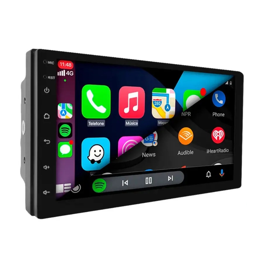 Reprodutor de Vídeo Universal Mp5 7 2 Din Usb/Bluetooth/Auxiliar/Fm/Mirror H Tech HT7023CA