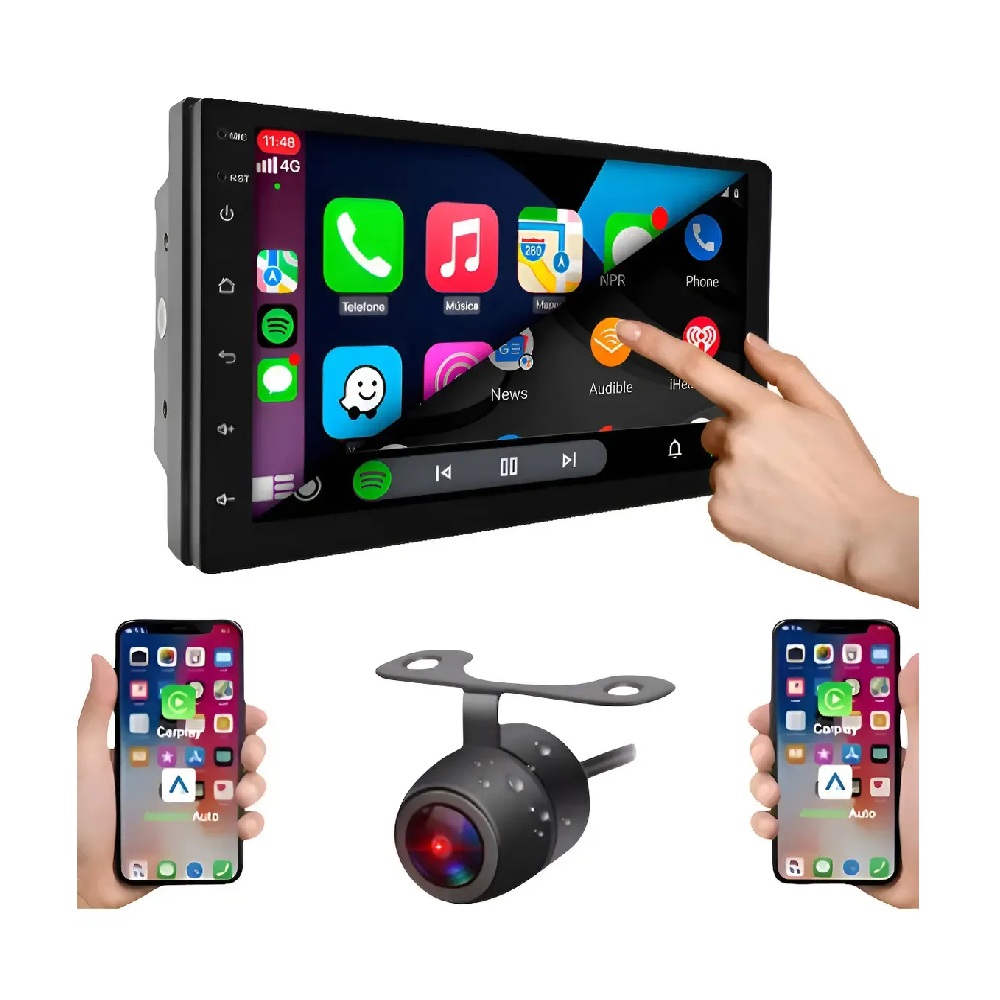 Reprodutor de Vídeo Universal Mp5 7 2 Din Usb/Bluetooth/Auxiliar/Fm/Mirror H Tech HT7023CA, foto 2
