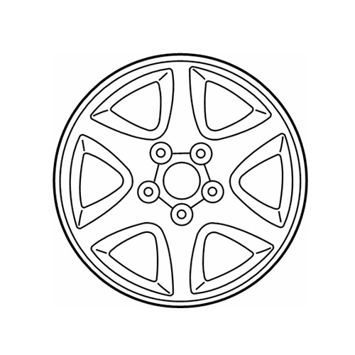 Roda de Alumínio Aro 16 Pol. 5 Furos 16X6,5 Pol. Hyundai 529102E710