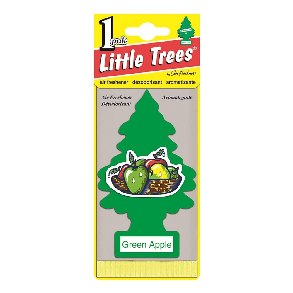 Sachê Aromatizador Car-Freshner Little Trees Gren Apple Aroma Doces Misturados com Maçã Verde Little Trees 10316
