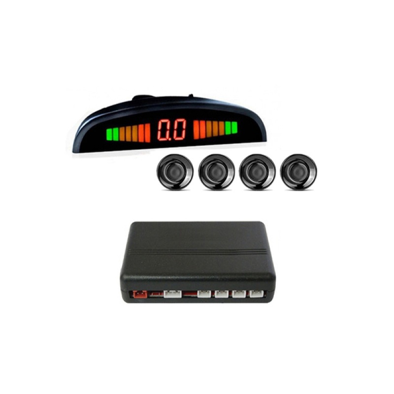 Sensor de Estacionamento Preto 4 Sensores Pontos com Display Seineca SW2013