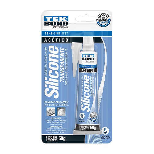 Silicone Acético Transparente 50g Tekbond/Adespec 0029000155012BT
