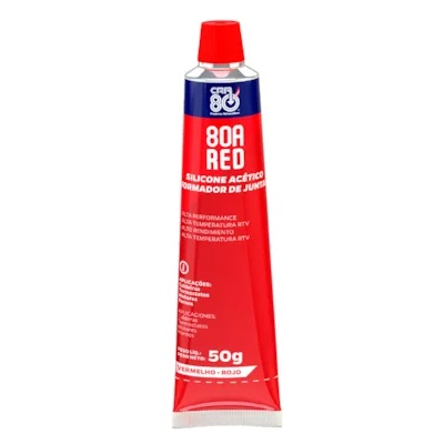 Silicone de Alta Temperatura Acético Ré d 50g CAR 80 CAR80ARED
