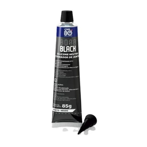 Silicone de Alta Temperatura Neutro Black 85g CAR 80 CAR8098BLACK