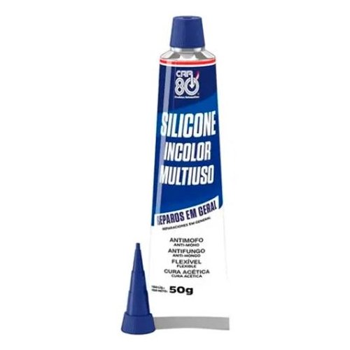 Silicone Multiuso Incolor Acético 50g CAR 80 CAR80SILMULTI