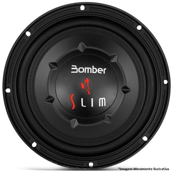 Subwoofer Slim 8 Pol. 200W Rms 4 Ohms Bobina Simples Bomber 147023