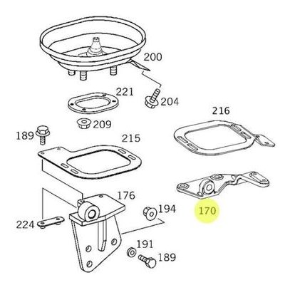 Suporte da Alavanca de Cambio Mercedes Benz 9702688078