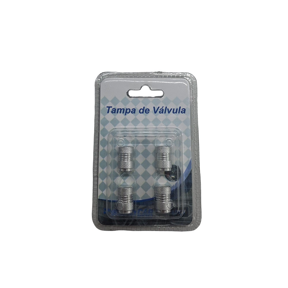 Tampa valvula sport aluminio preto 4 pcs Solocar SL634002