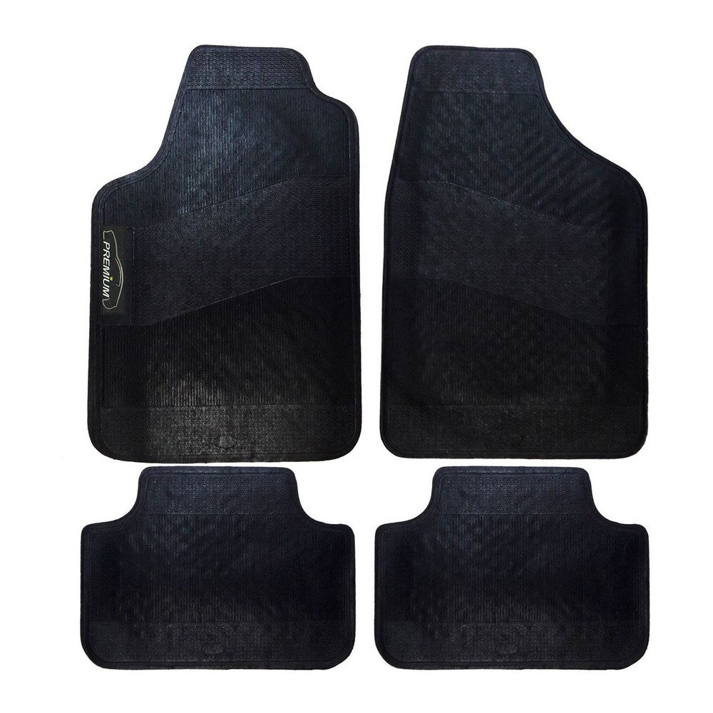 Tapete Bordado Preto Premium Auto TAP TECHPER01