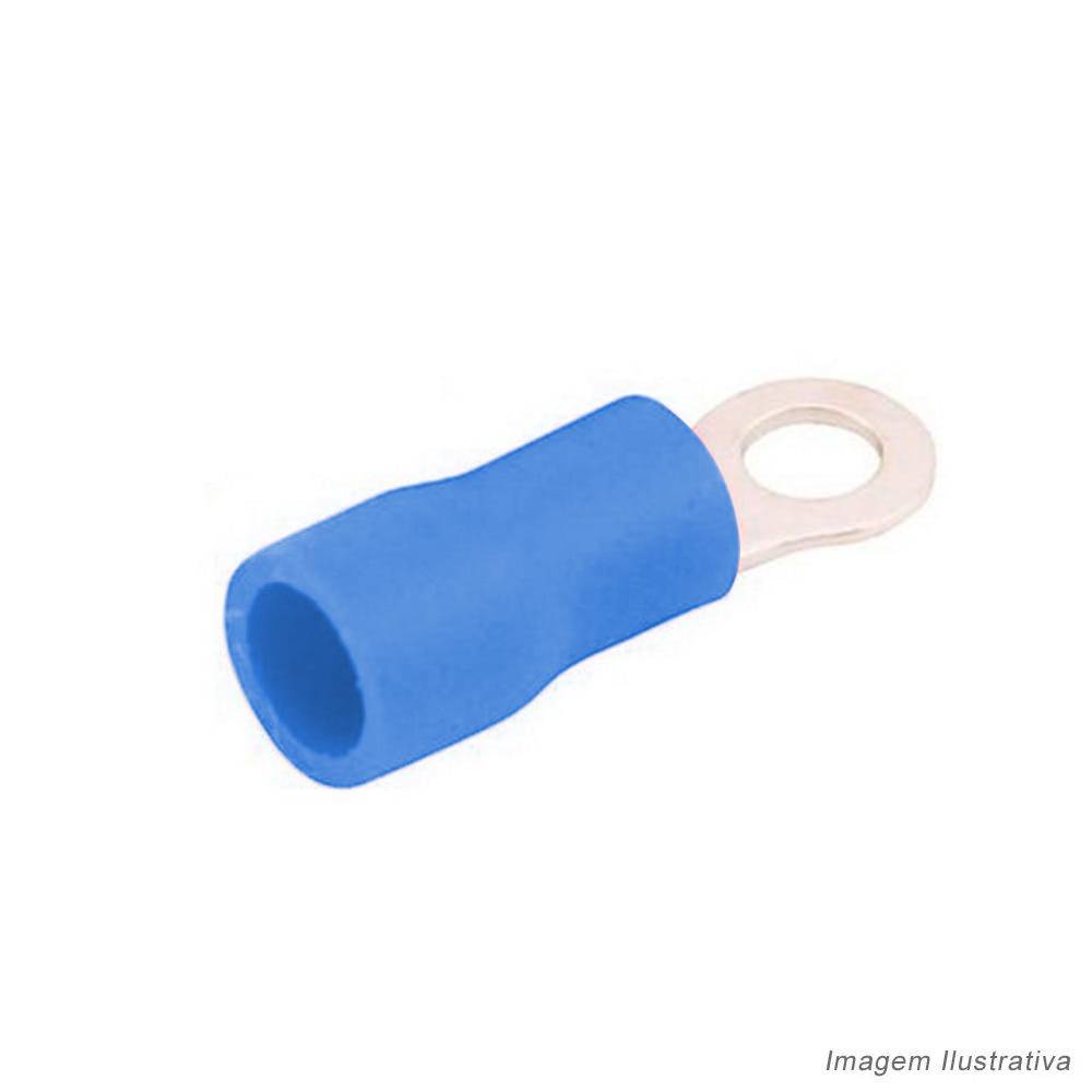 Terminal Redondo (20 Unidades) 8,4mm com Capa Borracha Azul Vonder 2828020128