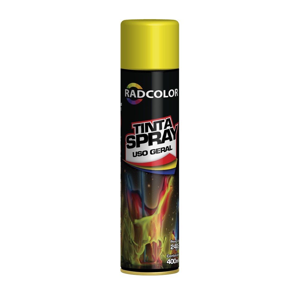 Tinta Spray AmaRelo 400ml/250g Radnaq RC211006