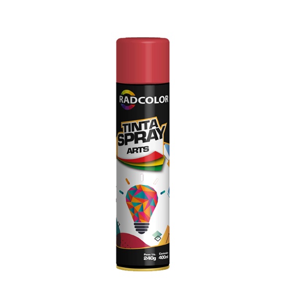 Tinta Spray Arts Vermelho Goiaba 400ml/250g Radnaq RC215306