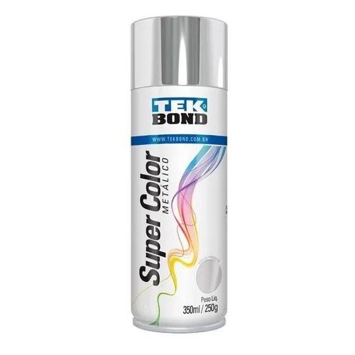 Tinta Spray Cromado Metálico 350ml/250g Tekbond/Adespec 0216000065006LT
