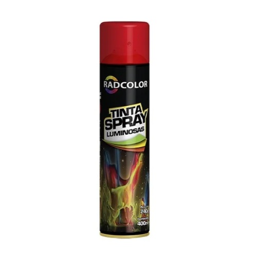 Tinta Spray Luminoso Vermelho 400ml/250g Radnaq RC220506