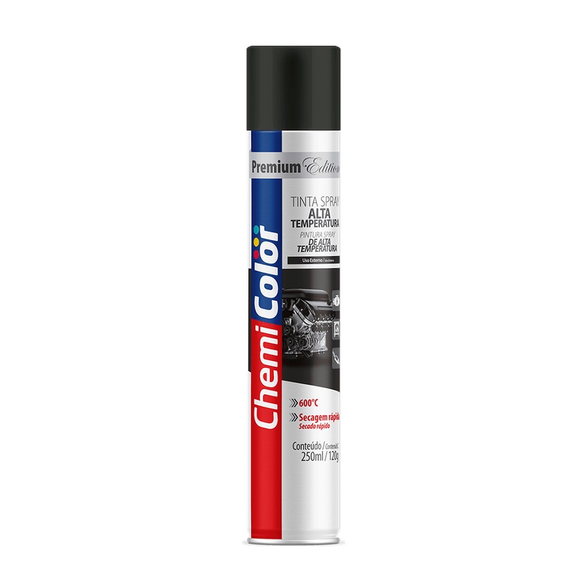 Tinta Spray Preto Fosco Chemicolor 0680528