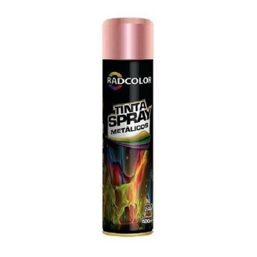 Tinta Spray Rose Gold 400ml/250g (Metalica) Radnaq RC221206