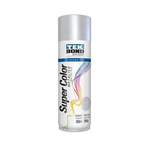 Tinta Spray Spray Metálica Prata 350ml/250g Tekbond/Adespec 0215000116006LT