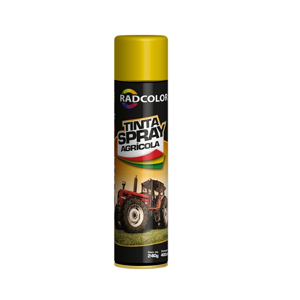 Tinta Spray Trator Amarelo 400ml/250g Radnaq RC214606