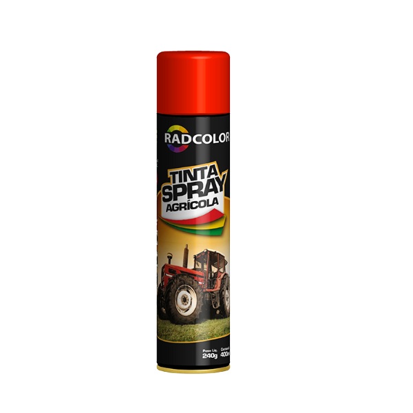 Tinta Spray Trator Vermelho 400ml/250g Radnaq RC214706