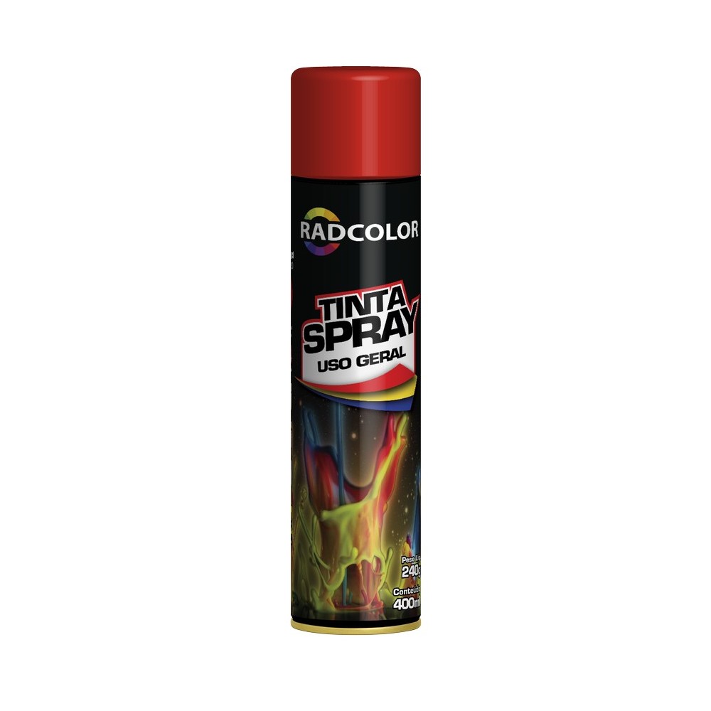Tinta Spray Vermelho Ferrari 400ml/250g Radnaq RC213506