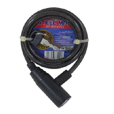 Trava Anti-Furto Aspiral para Bike 6mm Grafite LG Ferramentas 87102A
