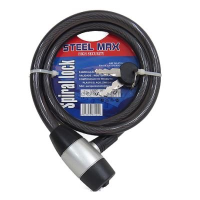 Trava Anti-Furto Aspiral para Bike 6mm Grafite LG Ferramentas 87124