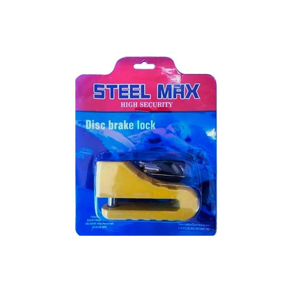 Trava Anti-Furto de Disco para Motos 83205 5,5mm cor Amarela LG Ferramentas 83205