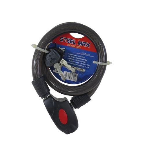 Trava Anti-Furto de Estepe Steel Max Cabo/Corrente 65cmx15mm LG Ferramentas 84320