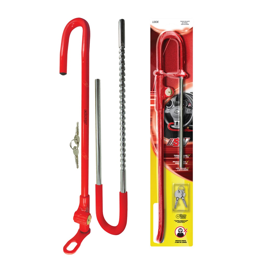 Trava Anti-Furto de Pedal Sw1004 com Algema SW SW1004