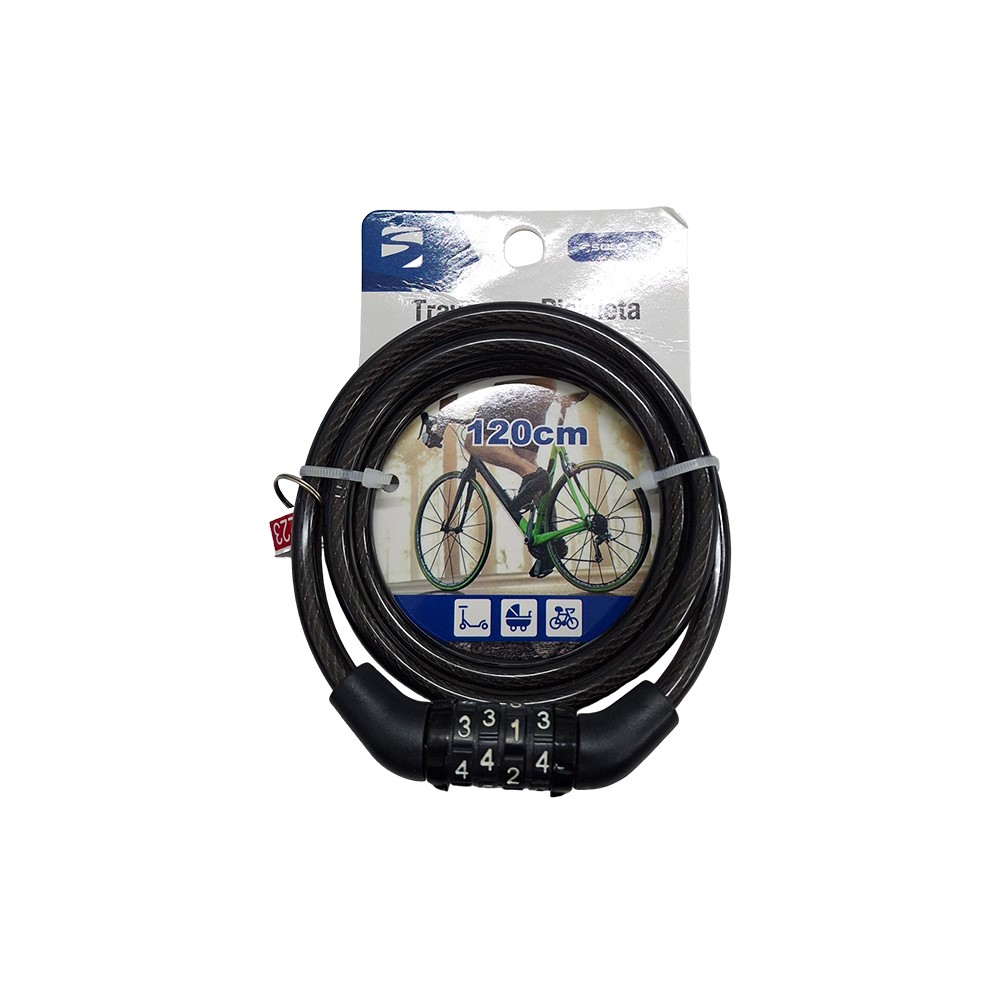 Trava Antifurto Onguard 120cmx12mm Preto com Segredo Solocar SL892007