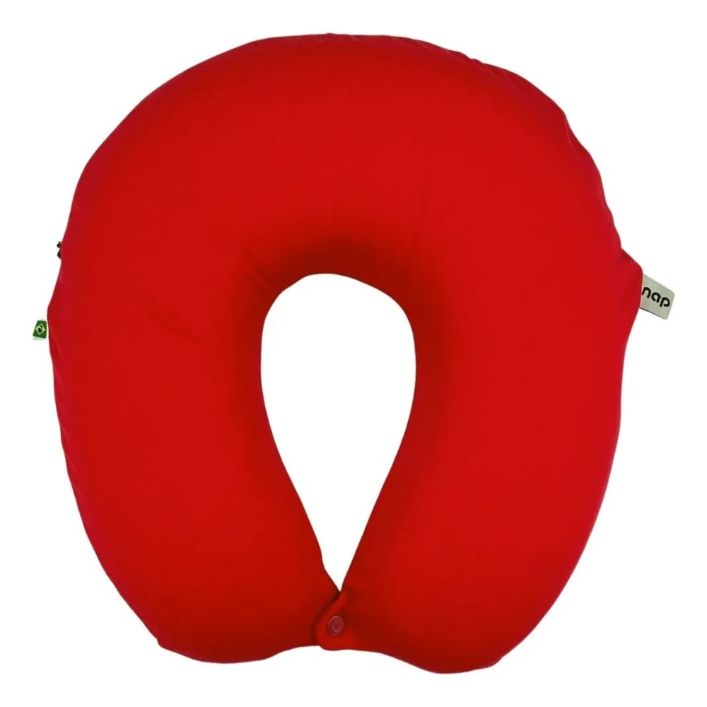 Travesseiro para Pescoço Visco Voyage Std Vermelho NAP TRV065001